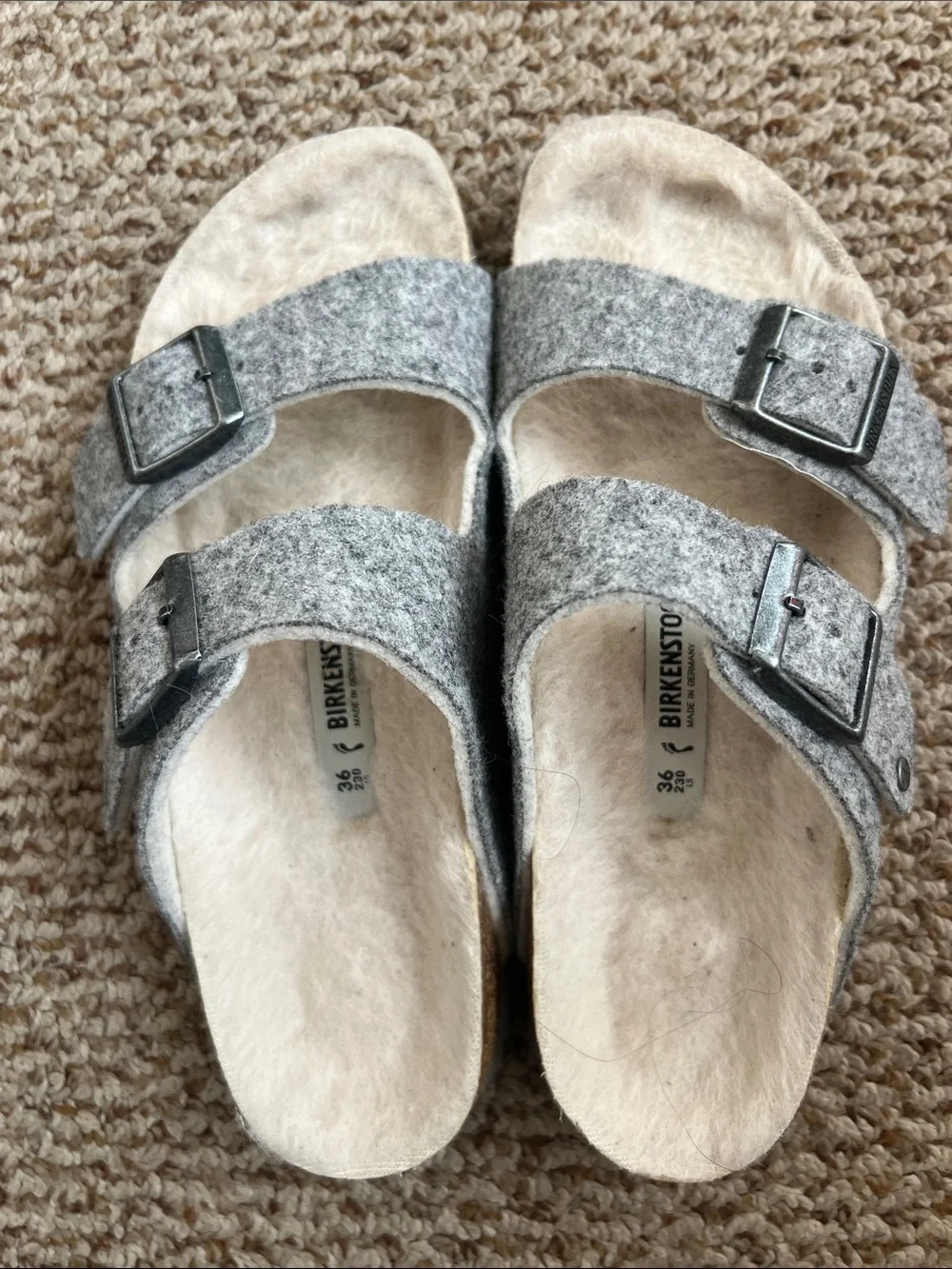 Birkenstock Women’s Arizona Wool Double-Buckle Slide Sandals
